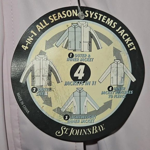 St. John's Bay Convertible 4 Way Jacket Size XL